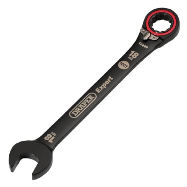 Draper Expert Hi Torq Reversible Ratchet Combination Spanner 03908 Size: 18mm
