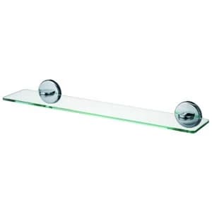 Wickes Boston Glass Shelf - Chrome 500mm