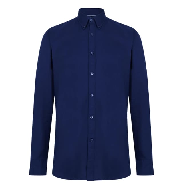 Haines and Bonner Haines and Bonner Benjamin Tailored Oxford Shirt - Blue 37 Male