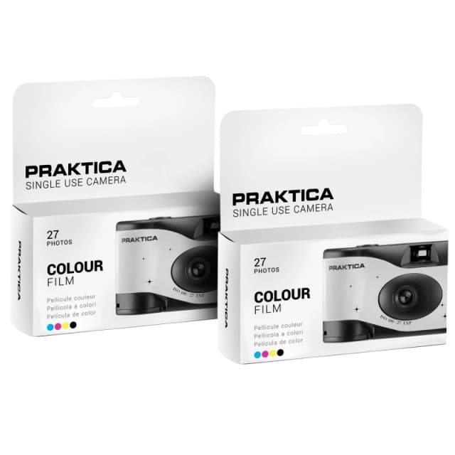 Praktica Praktica Single Use Disposable Colour Film Camera with Flash - Wedding White (Pack of 2) N21F-WHITEx2