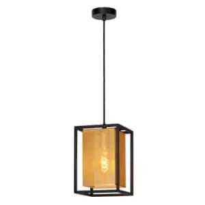 Sansa Modern Pendant Light - 1xE27 - Black