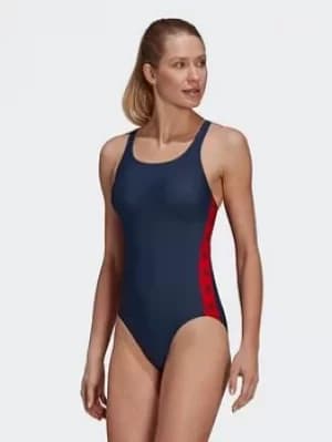 adidas Sh3.ro Taper Swimsuit, Black/Pink, Size 30, Women