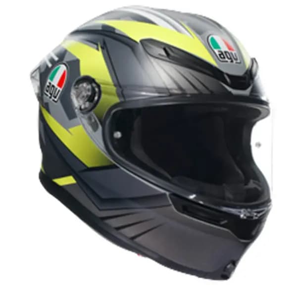AGV K6 S E2206 Mplk Excite Matt Camo Yellow Fluo 005 Full Face Helmet Size XL