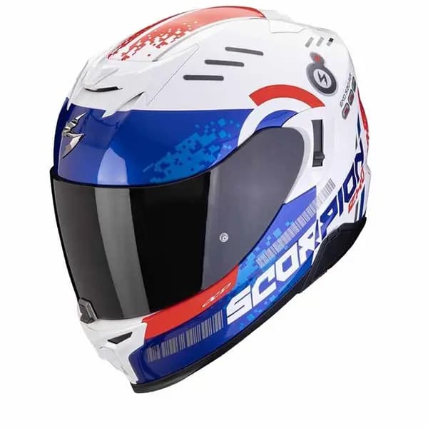 Scorpion Exo-520 Evo Air Titan White Blue Red Full Face Helmet Size L