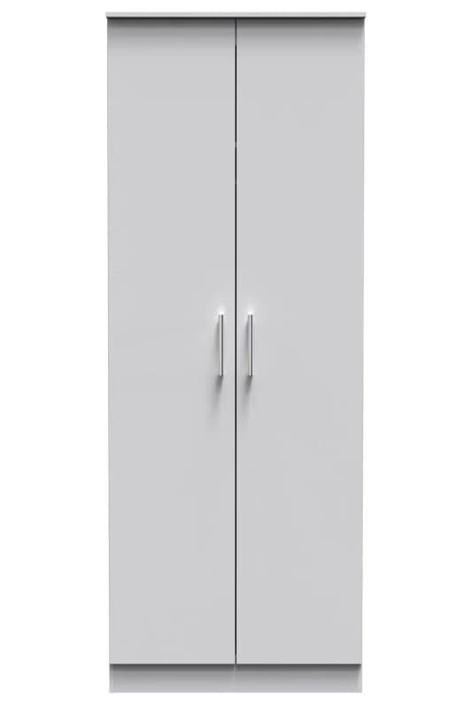 Ready Assembled 2 U Cornwall 2 Door Wardrobe (Ready Assembled) in Light Grey Light Grey Unisex