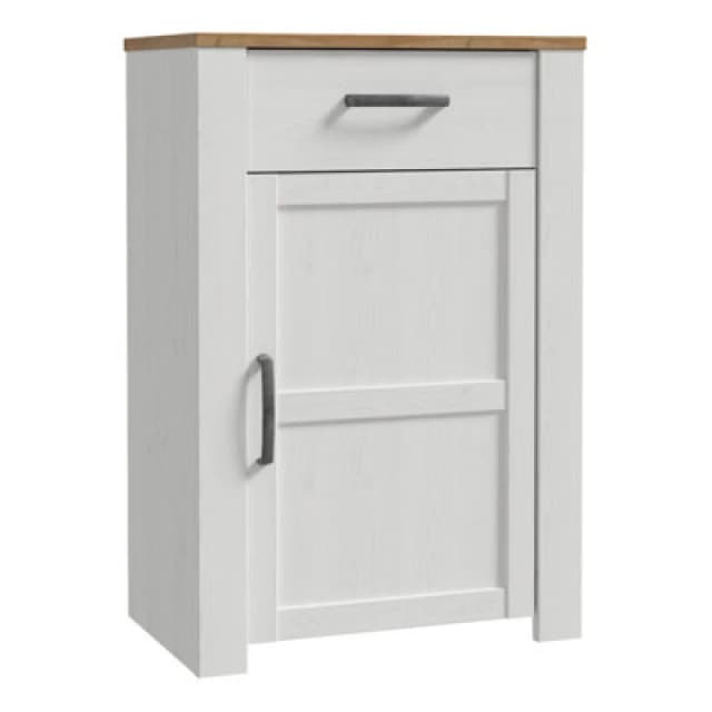 Furniture To Go Bohol 1 Door 1 Drawer Shoe Cabinet In Riviera Oak/white