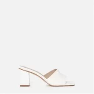 Missguided Square Toe Heeled Sandals - White