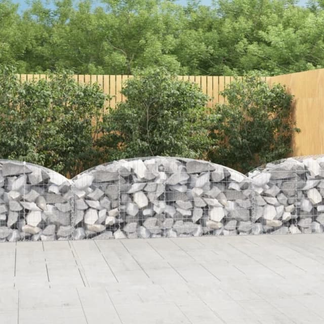 VIDAXL Arched Gabion Basket 200x50x60/80cm Galvanised Iron Vidaxl 8720845651367