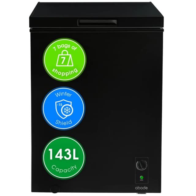 Abode Abode A142CF0E1B Chest Freezer 142L Black - Abode Black OT62901