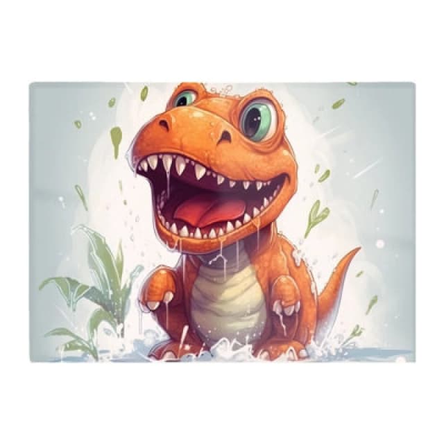 Warren Reed Designer Dino Having A Splash Chopping Board