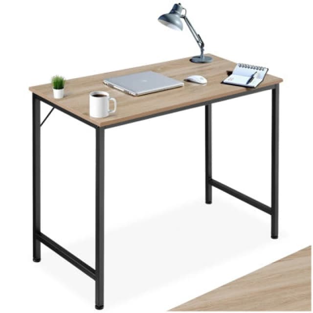 Tectake Desk Jenkins - Computer, Writing, Study Table 80 Cm - Industrial Wood Light, Oak Sonoma
