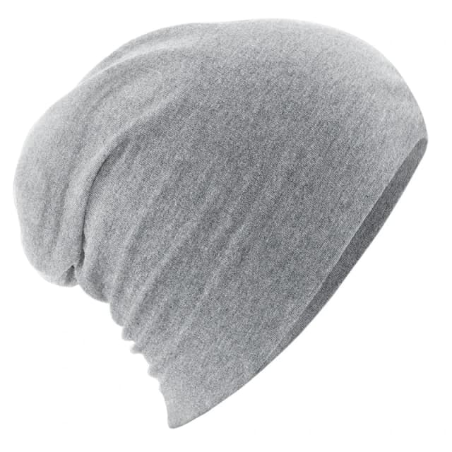 Beechfield Beechfield Men Hemsedal Cotton Slouch Beanie in Grey Grey One Size Male 5063417938996