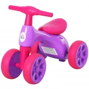 HOMCOM Toddler Training Walker Balance Ride-On Toy with Rubber Wheels Purple