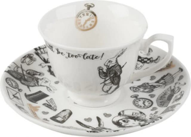 V & A Espresso Cup and Saucer, 100ml Gift Boxed White