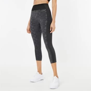 USA Pro Seamless Capri Cropped Leggings - Charc/Snake