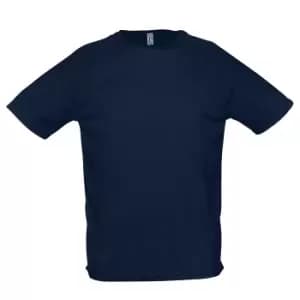 SOLS Mens Sporty Short Sleeve Performance T-Shirt (XXS) (French Navy)