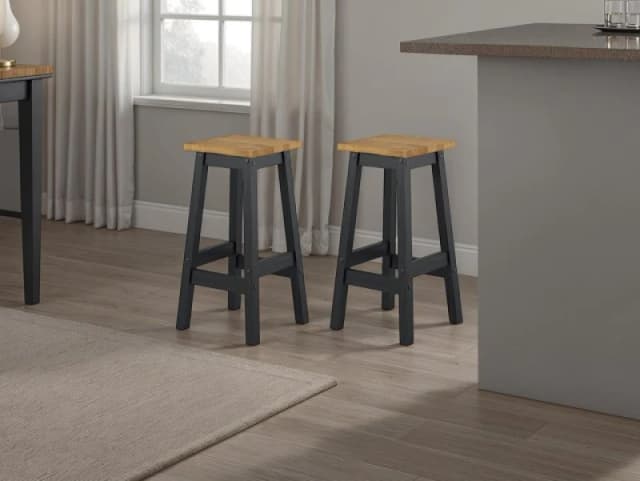 Core Corona Black Set of 2 Edge High Breakfast Stool