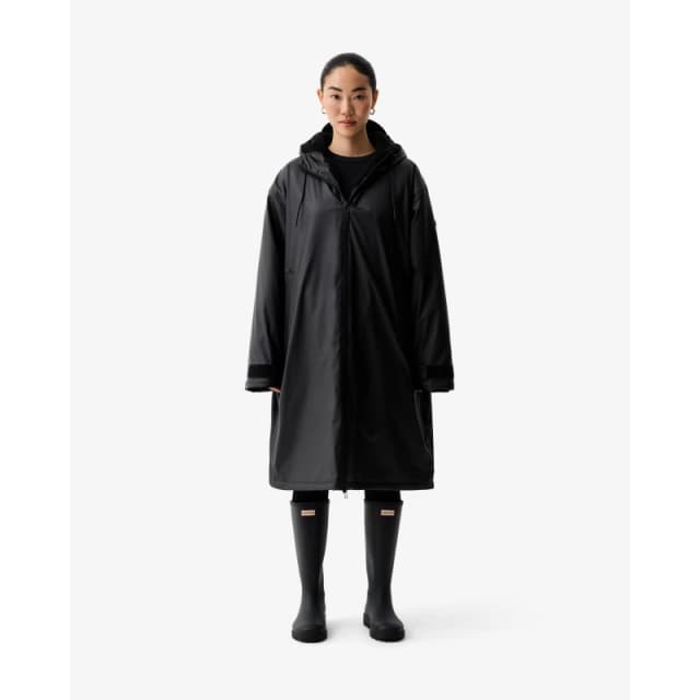 Hunter Womens Cocoon Rbe Rain Anorak Black female 8 (XS)