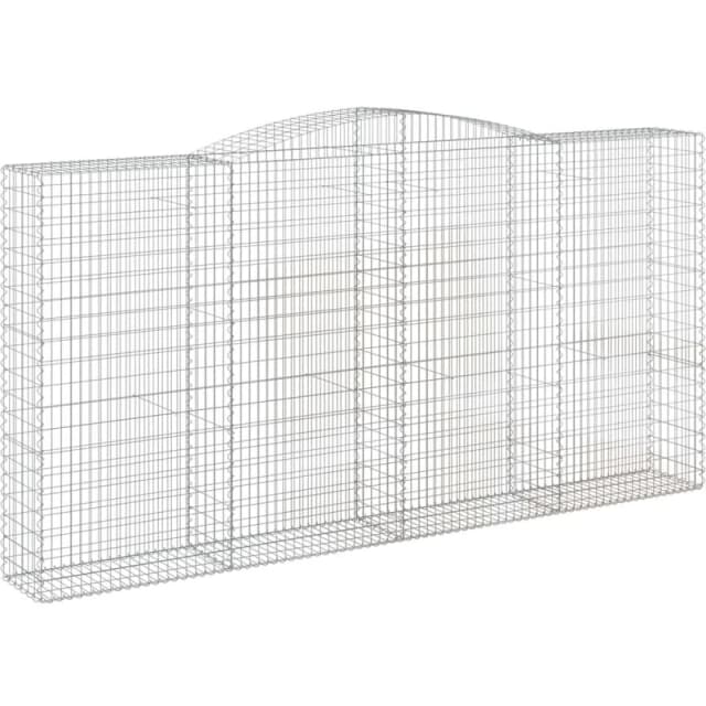 VIDAXL Arched Gabion Baskets 4 pcs 400x50x200/220cm Galvanised Iron Vidaxl 8720845576462