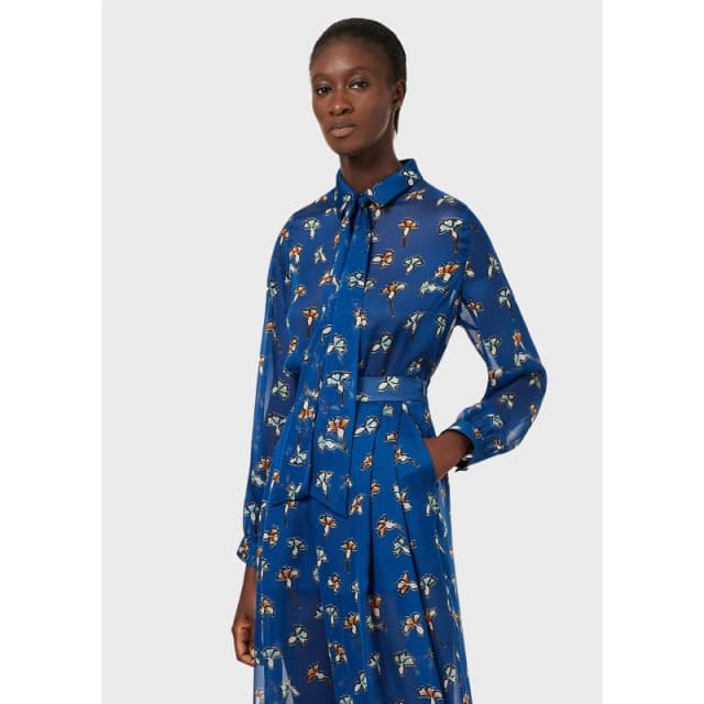 Emporio Armani Womens Print Long-Sleeve Blouse Rylbl Multi female 6 (2XS)