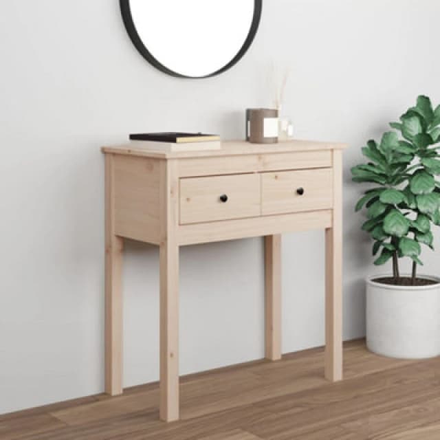 Vidaxl Console Table 70X35X75cm Solid Wood Pine, Brown 814609