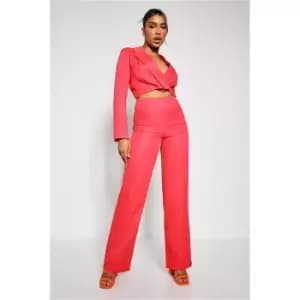 I Saw It First Hot Pink Wide Leg Tailored Trousers - Pink