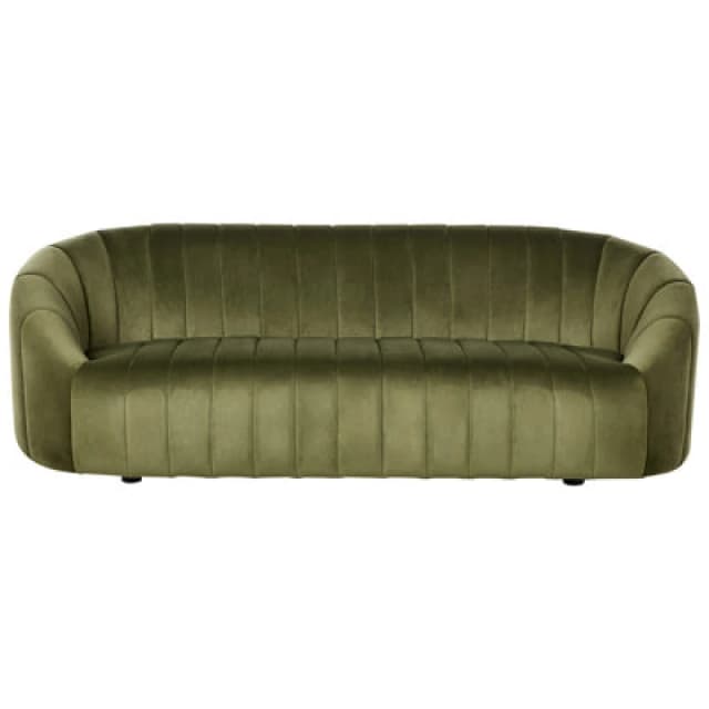 Beliani Sofa 3 Seater Malung Velvet Dark Green