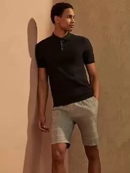 Burton Menswear London Burton Slim Fit Short Sleeve Modern Knitted Polo, Navy, Size S, Men