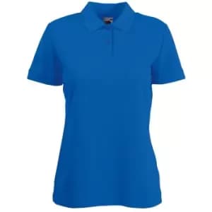 Fruit Of The Loom Womens Lady-Fit 65/35 Short Sleeve Polo Shirt (L) (Royal)