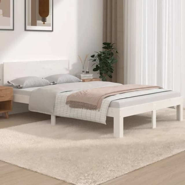 VIDAXL Bed Frame without Mattress White 120x190cm Small Double Vidaxl 8720286879528