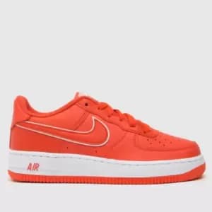 Nike Red Air Force 1 Youth Trainers