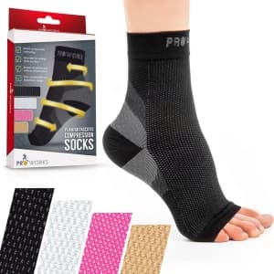 ProWorks Plantar Fasciitis Socks - Large - Black
