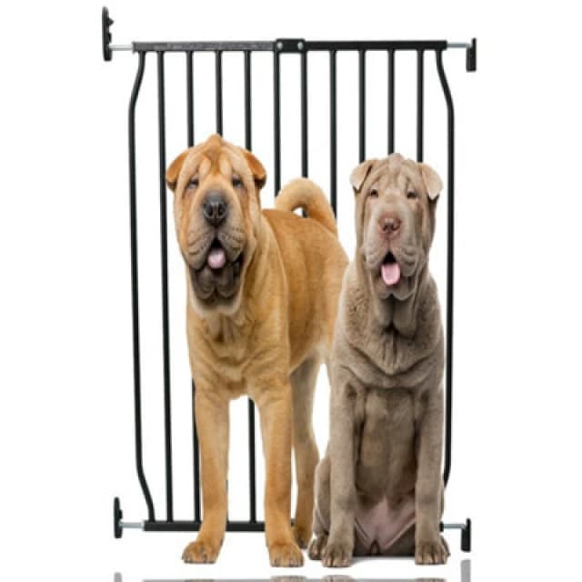 Bettacare Extra Tall Eco Screw Fit Pet Gate, Black, 70Cm - 80Cm, Extra Tall Gate 100Cm In Height, Screw Fitted Dog Gate