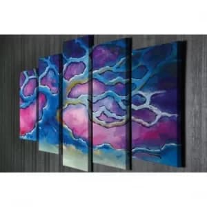 BC100 Multicolor Decorative Canvas Painting (5 Pieces)
