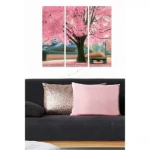 MDF95042486 Multicolor Decorative MDF Painting (3 Pieces)