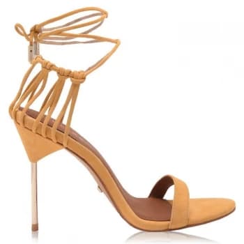 Reiss Zhane Strap Heels - Mango Suede