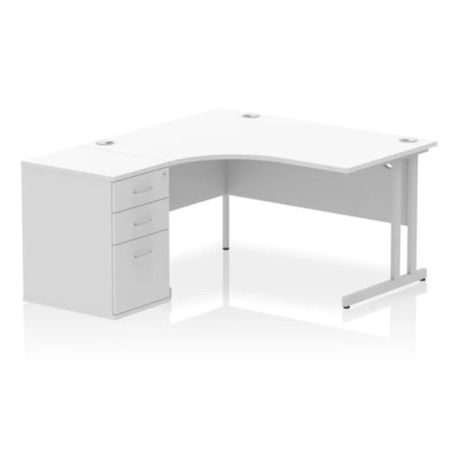 Dynamic Office Solutions Impulse 1400mm Cantilever Left Crescent Desk Workstation I004244