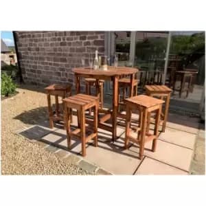 Charles Taylor Alfresco Bar Set Six Seater, Brown