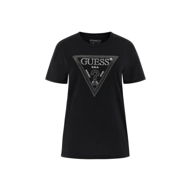 Guess Womens T-Shirt Guess Krystal Python Noir Female S
