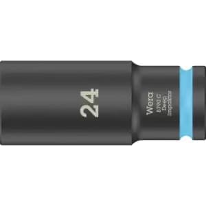 Wera 8790C Impaktor 1/2" Drive Deep Hexagon Impact Socket 1/2" 24mm