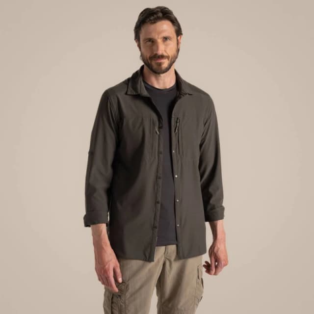 Craghoppers Mens Nosilife Pro' Long Sleeve Shirt in Olive Size: Medium Olive Male M