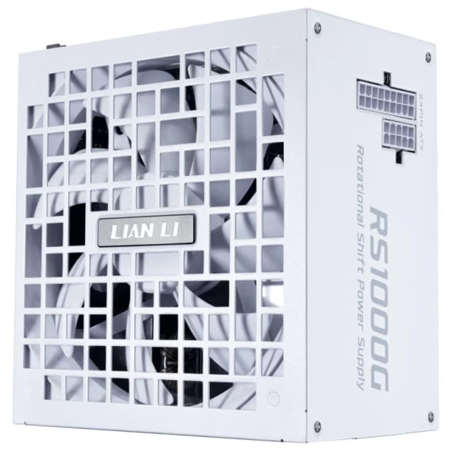 Lian Li RS 1000W 80+ Cybenetics Gold Rated Fully Modular PSU w/ Rotatable AC Inlet - White - RS1000G.W000