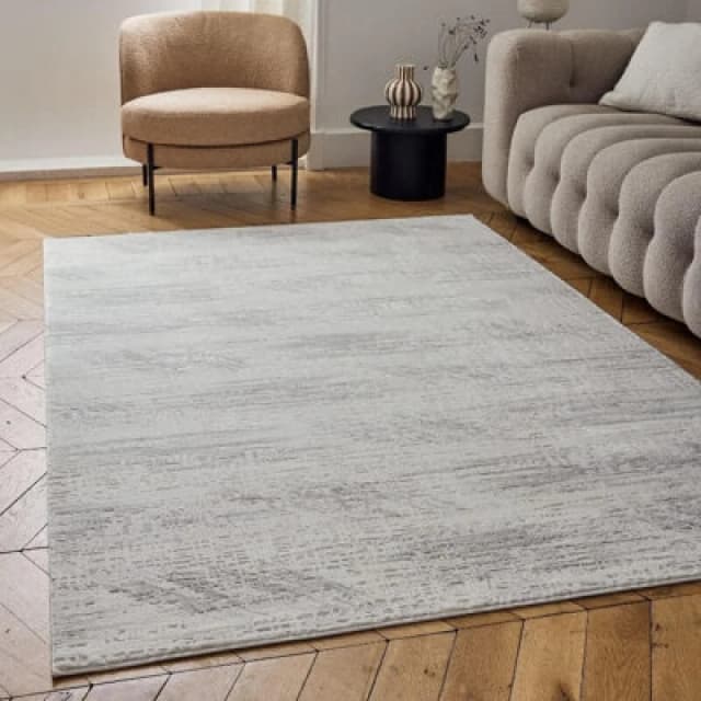 THE RUGS Carmel Modern Area Rugs & Runners Abstract Design Soft Pile in Grey Size: 160cm x 230cm Grey Unisex 160cm x 230 cm