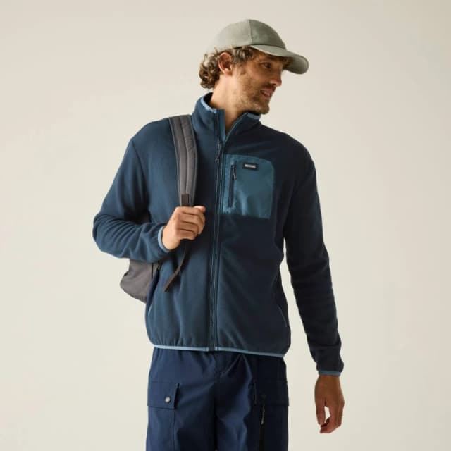 Regatta Mens Frankie Full Zip Fleece in Navy Size: XL Navy Male XL