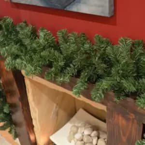 2 Pack 270cm (9ft) x 20cm Imperial Pine Christmas Garland Decoration Plain Green