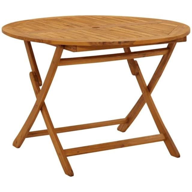 VIDAXL Folding Garden Table 110cm Solid Acacia Wood Vidaxl 8720286670545