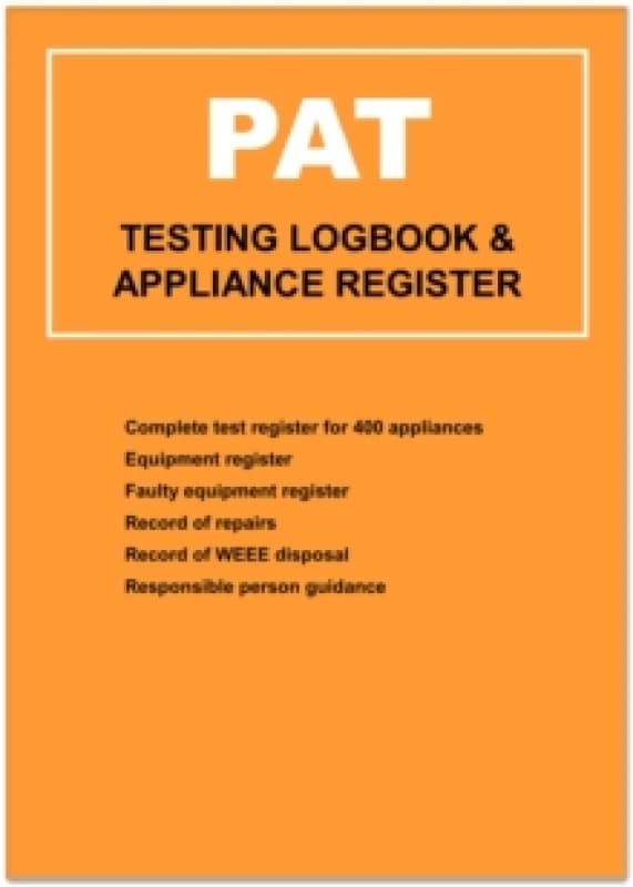 PAT (Portable Appliance Testing) Logbook Paperback / softback