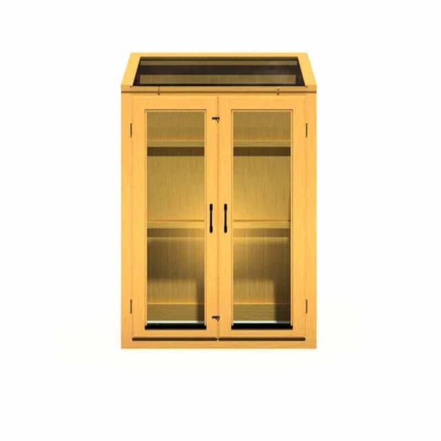 Shires Heydon 3 x 2 Double Door Greenhouse - Timber - L59 x W105 x H157.7cm in Light Brown Light Brown Unisex