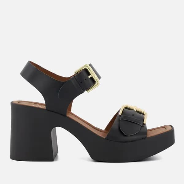 Dune Womens Jenies Leather Platform Heeled Sandals - UK 4
