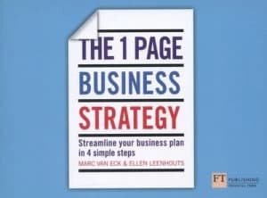 The One Page Business Strategy by Marc Van Eck Paperback
